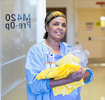 Photo of a perioperative nurse. Links to Gifts from Retirement Plans.