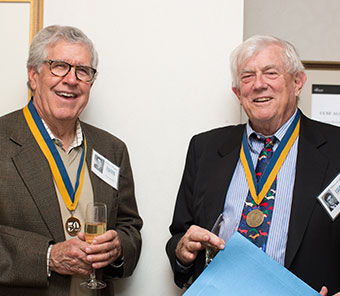 Photo of Larry Hill, MD (right), and Lawrence DePolo, MD